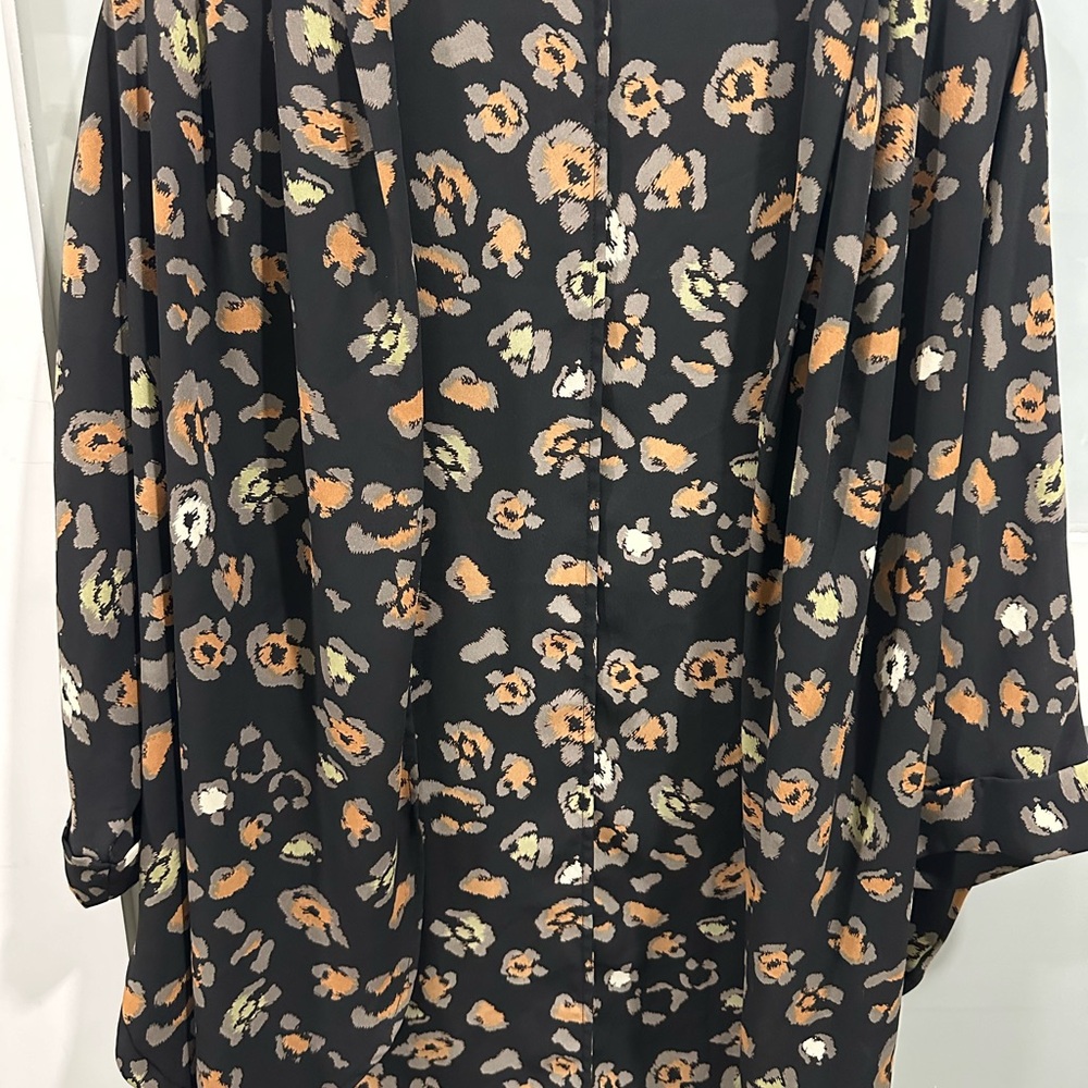 Soprano Black Floral Cape